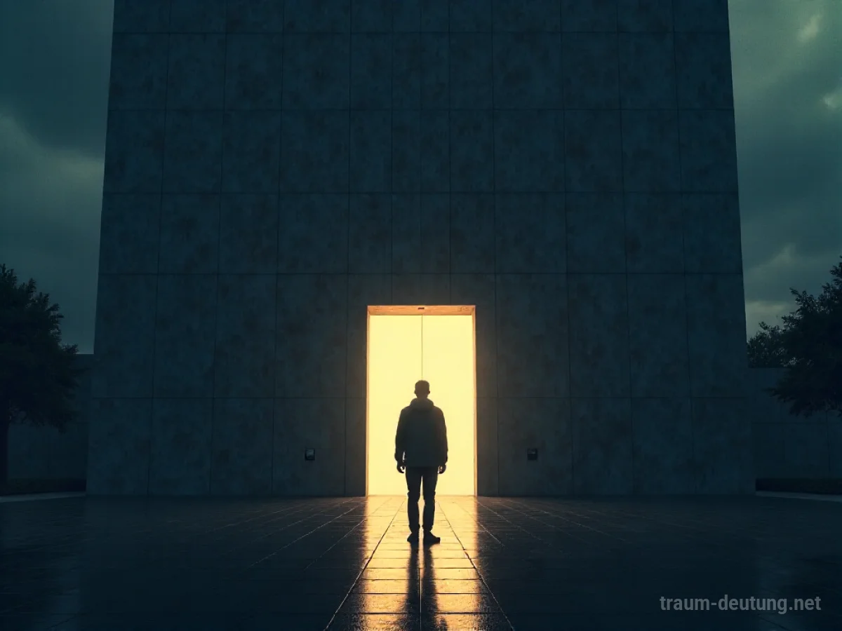 Silhouette einer Person vor einem Bürogebäude, die eine Kündigung erhalten hat.