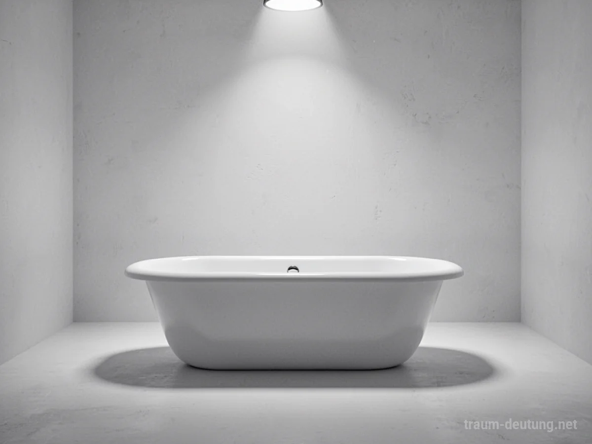 Leere Badewanne in einem minimalistischen Raum