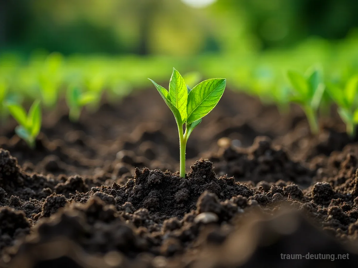 Ein leeres, trockenes Gartenbeet im Traum