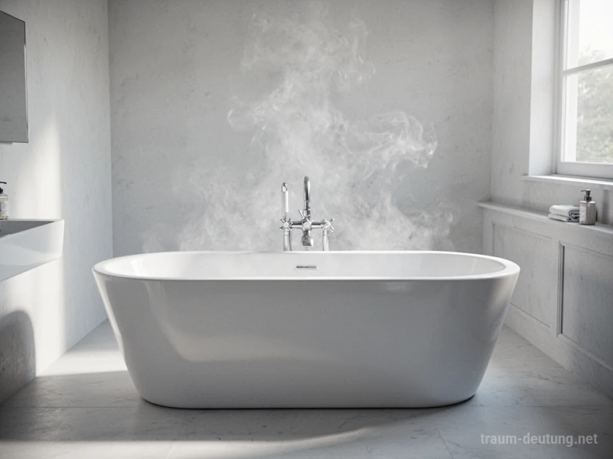 Neue, makellose Badewanne in einem hellen, modernen Badezimmer.