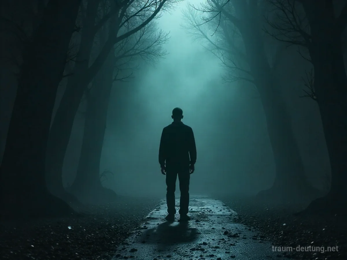 Silhouette einer Person, die in die Enge getrieben wird