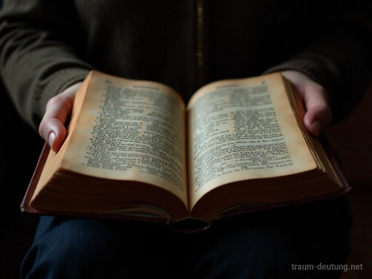 Hände halten eine geöffnete Bibel im sanften Licht