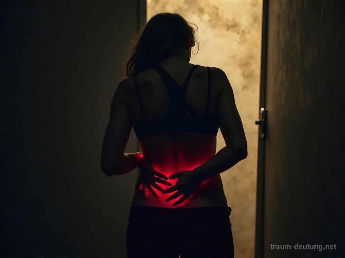 Silhouette einer Person mit Schmerzen im Beckenbereich