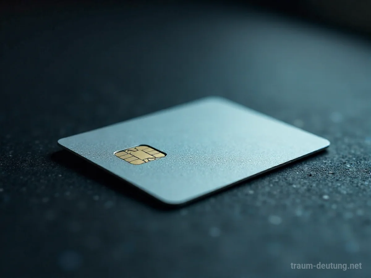 Eine verlorene Bankkarte liegt auf dunklem Untergrund.