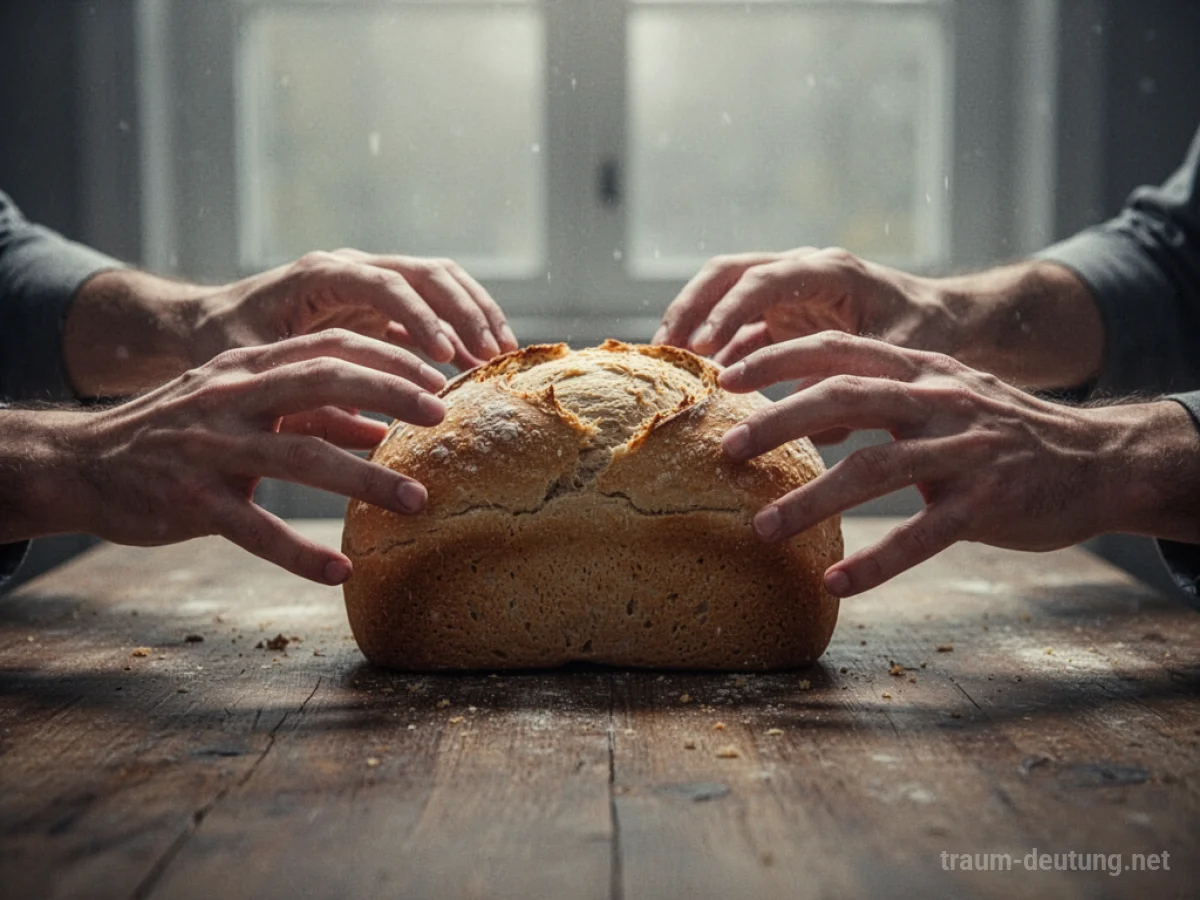 Brot wird immer wieder angefasst, aber nicht gegessen