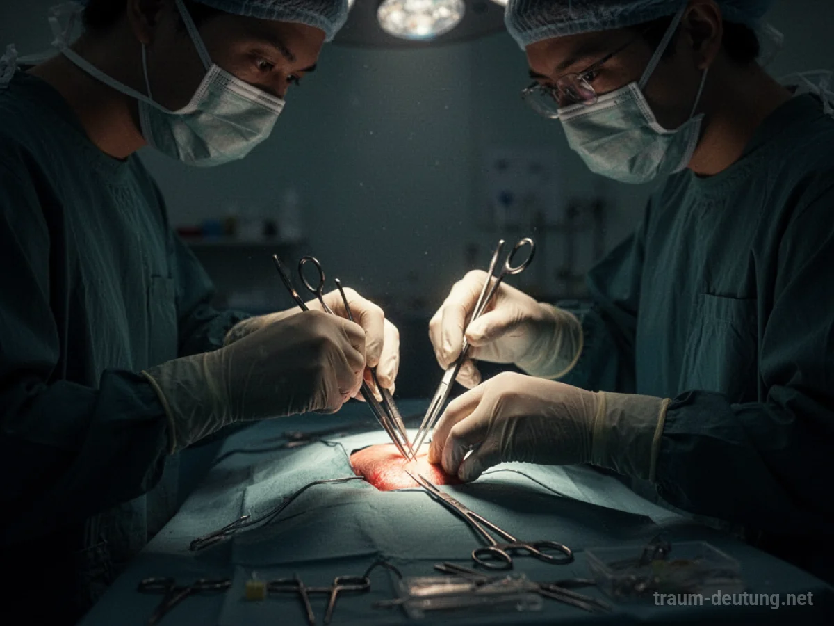 Person führt eine Operation durch, symbolisch für Heilung