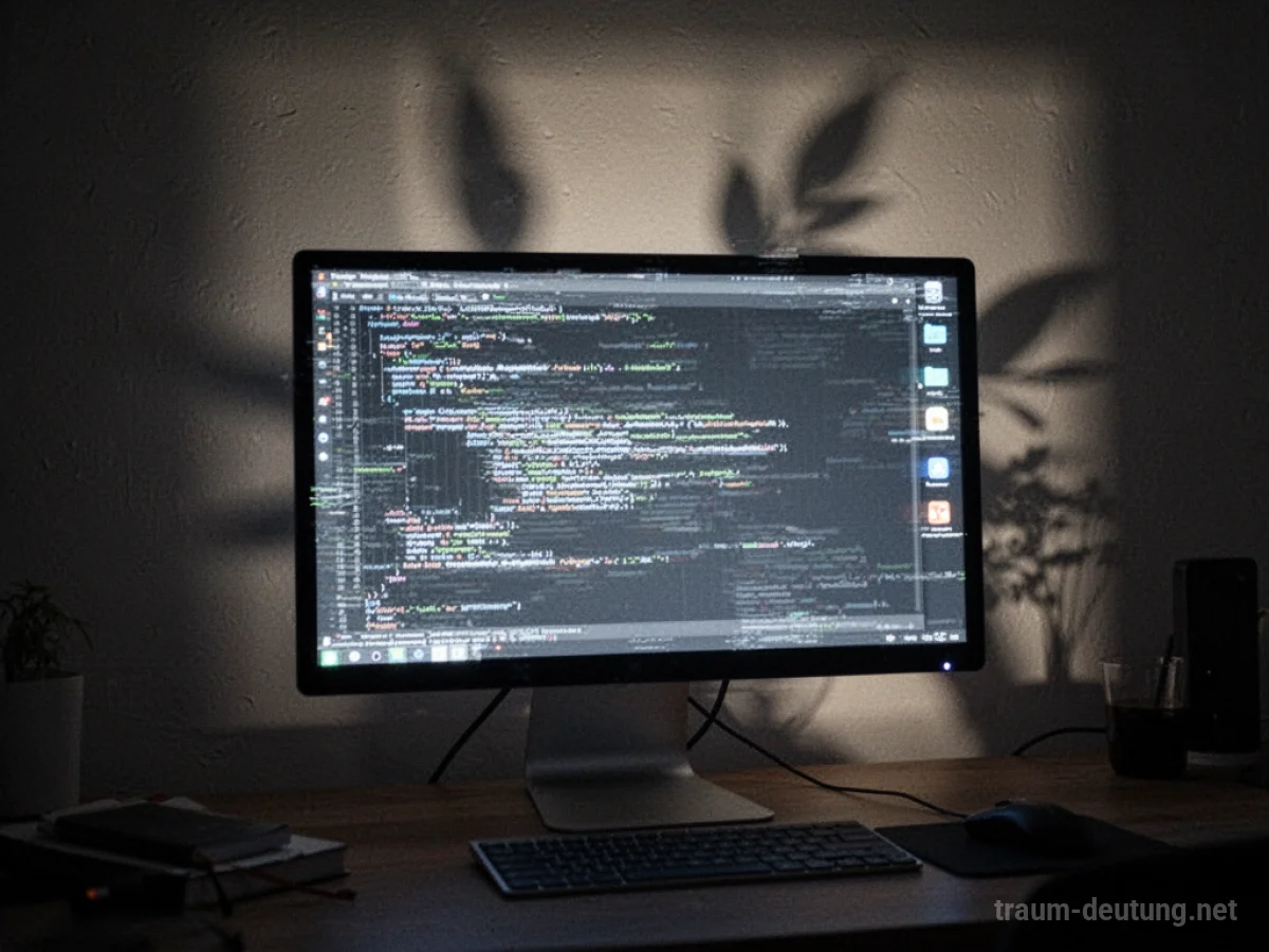 Computerbildschirm flackert im Dunkeln an und aus