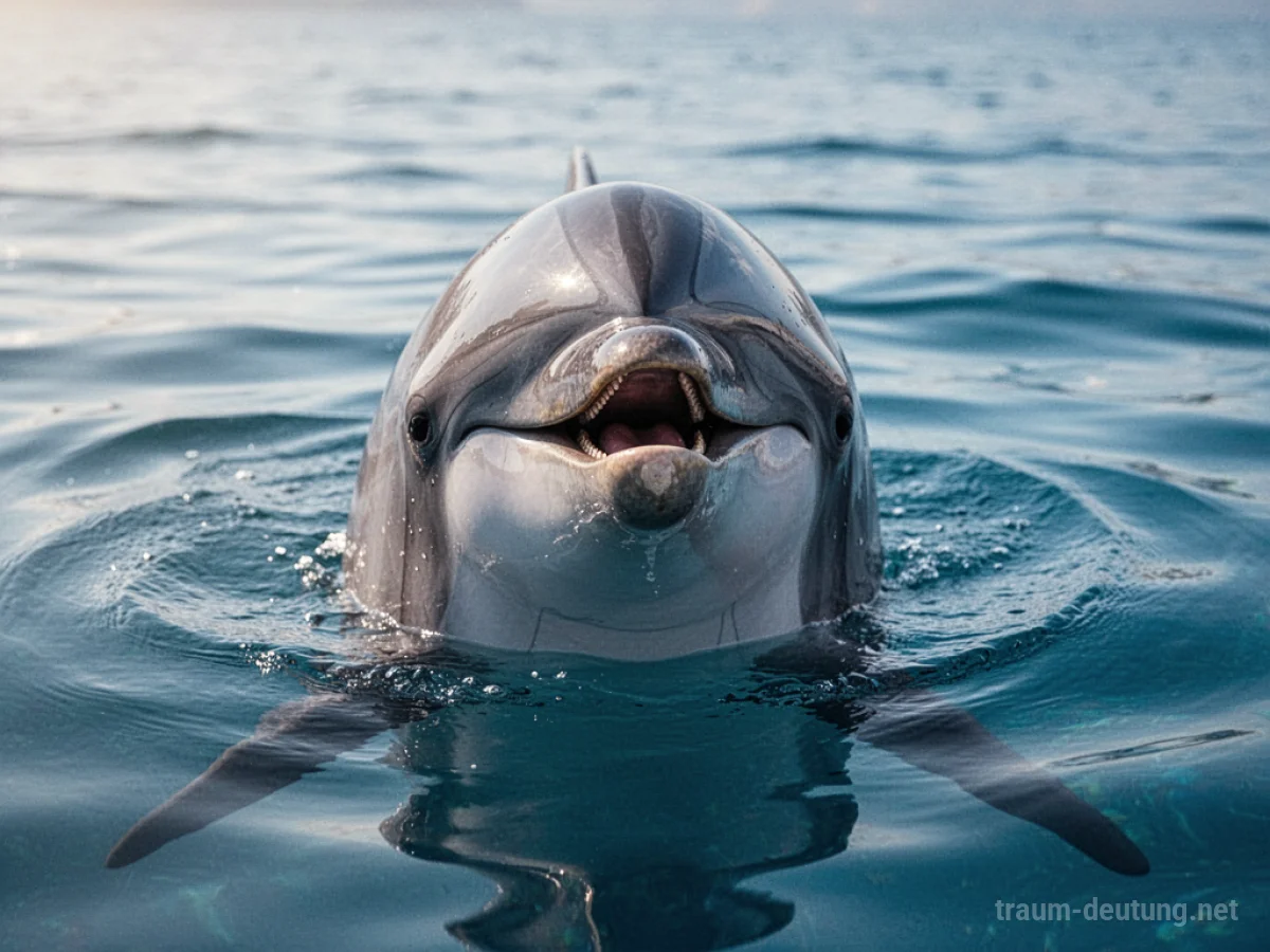 Sprechender Delfin in klarem Wasser