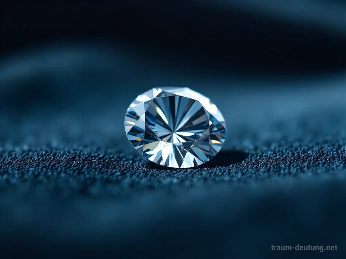 Ein großer, funkelnder Diamant liegt auf dunklem Samt.