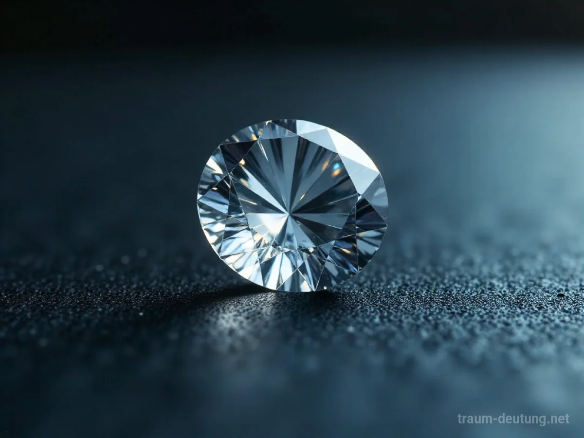 Ein wachsender Diamant auf dunklem Untergrund, der Licht abstrahlt.