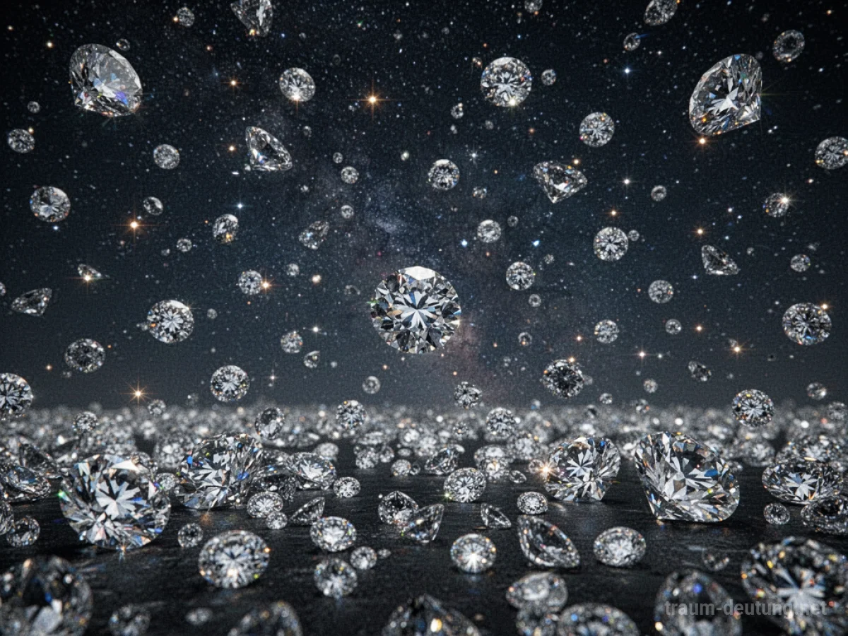 Zahlreiche Diamanten funkeln wie Sterne am Nachthimmel.