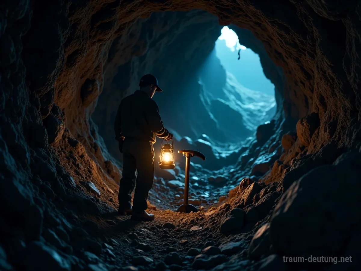 Person gräbt in einer Diamantenmine nach Edelsteinen.