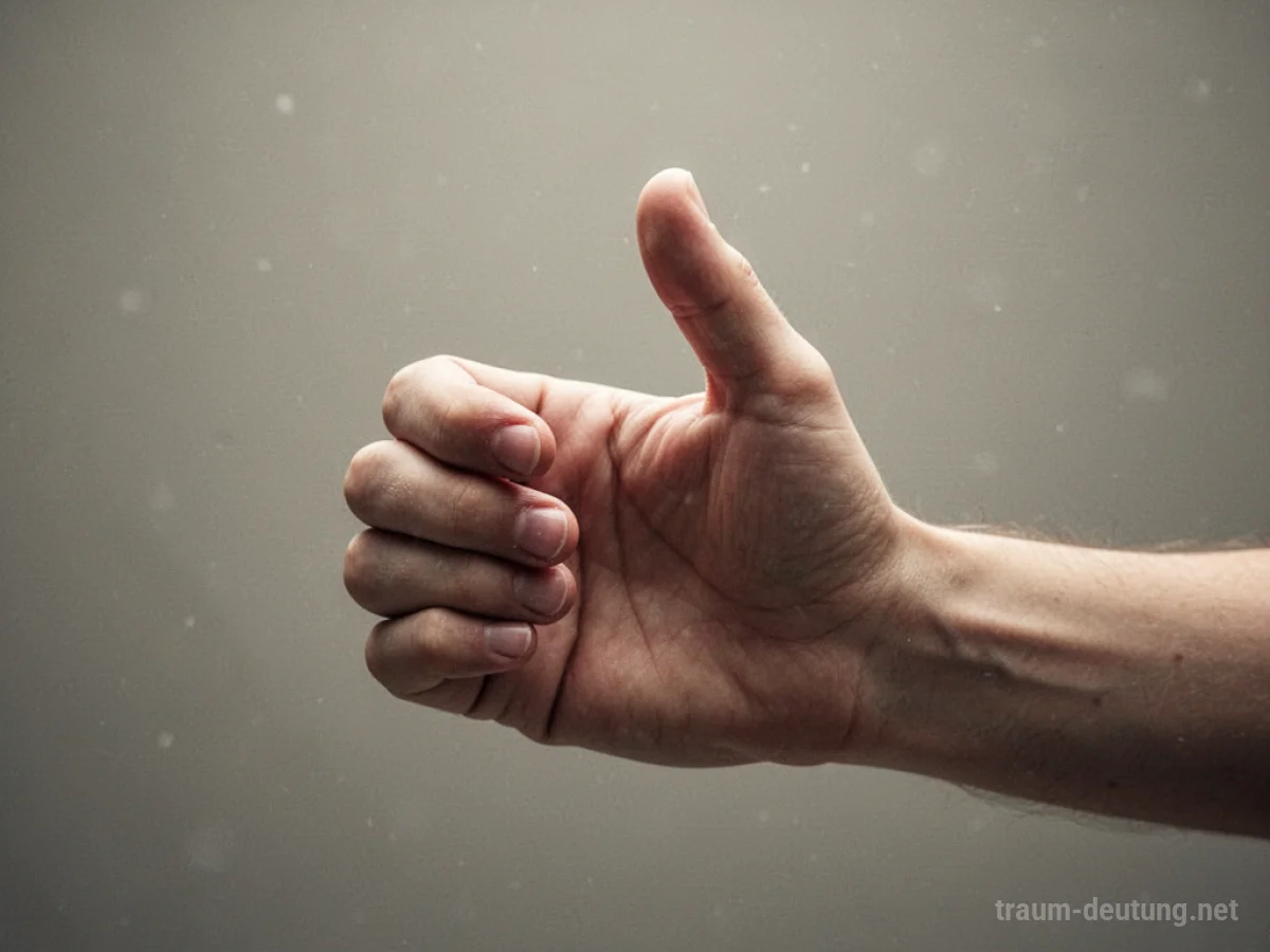 Symbolische Darstellung eines Daumens, der sich von einer Hand löst.