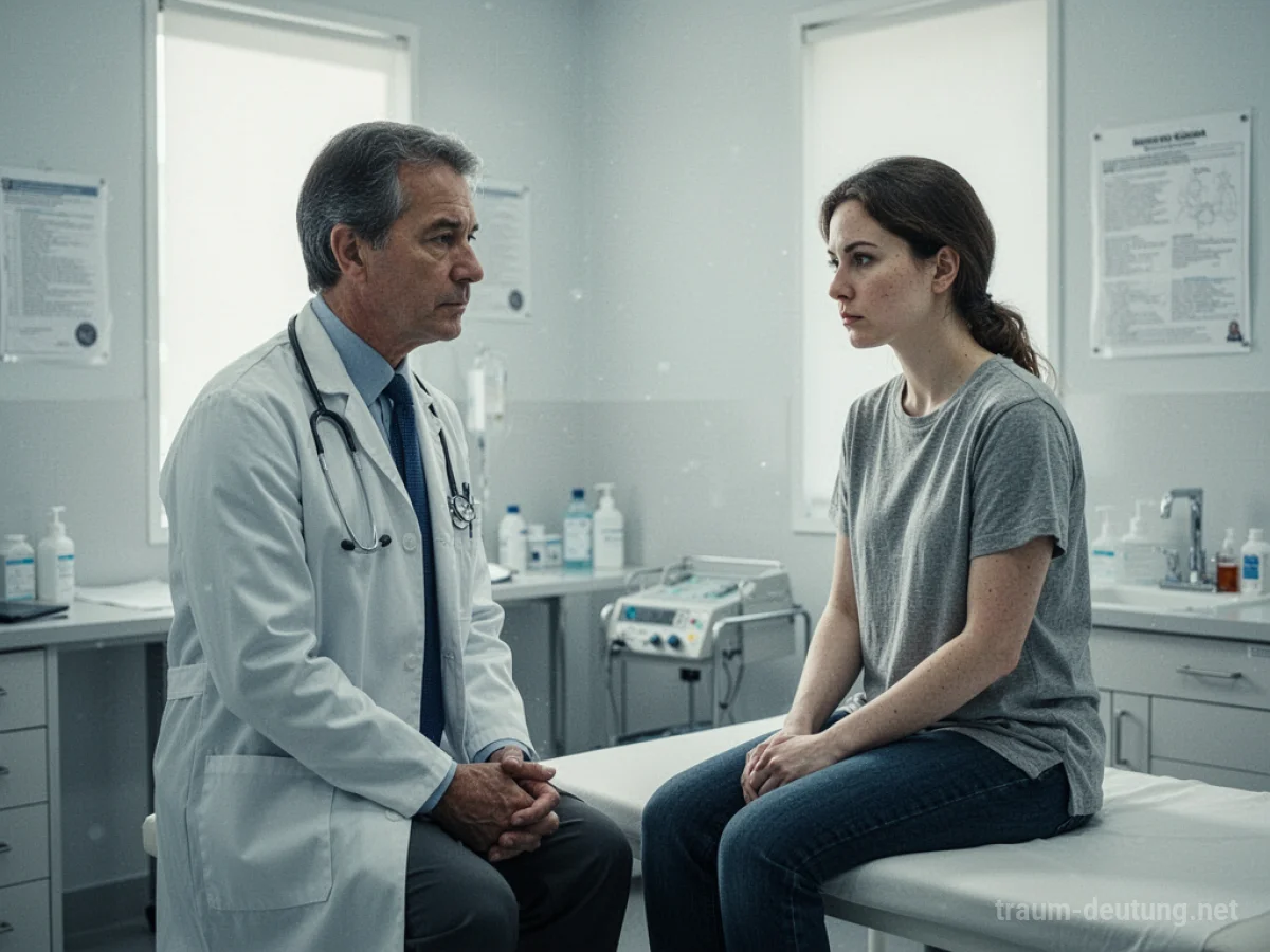 Arzt untersucht Patientin in einem Behandlungszimmer