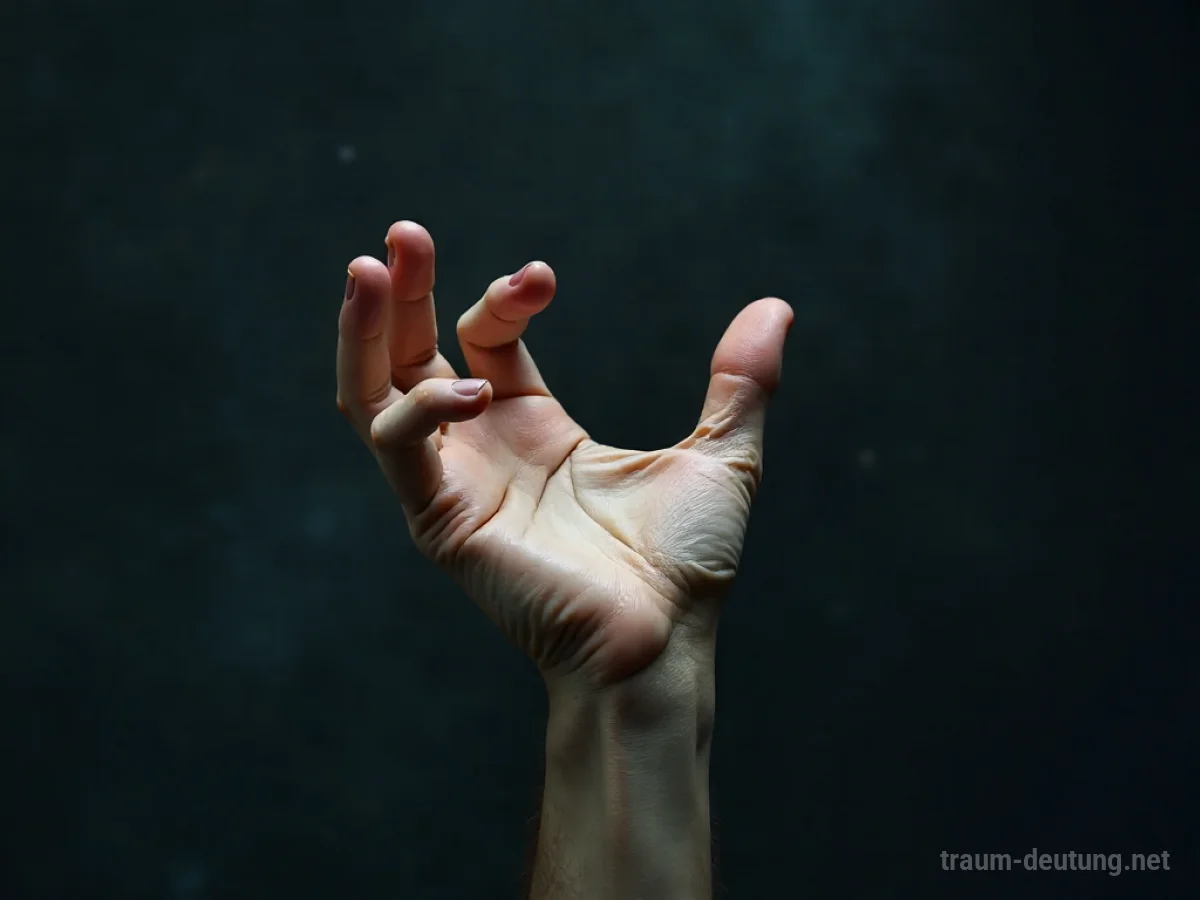 Hand ohne Daumen im Traum, die Leere symbolisiert.