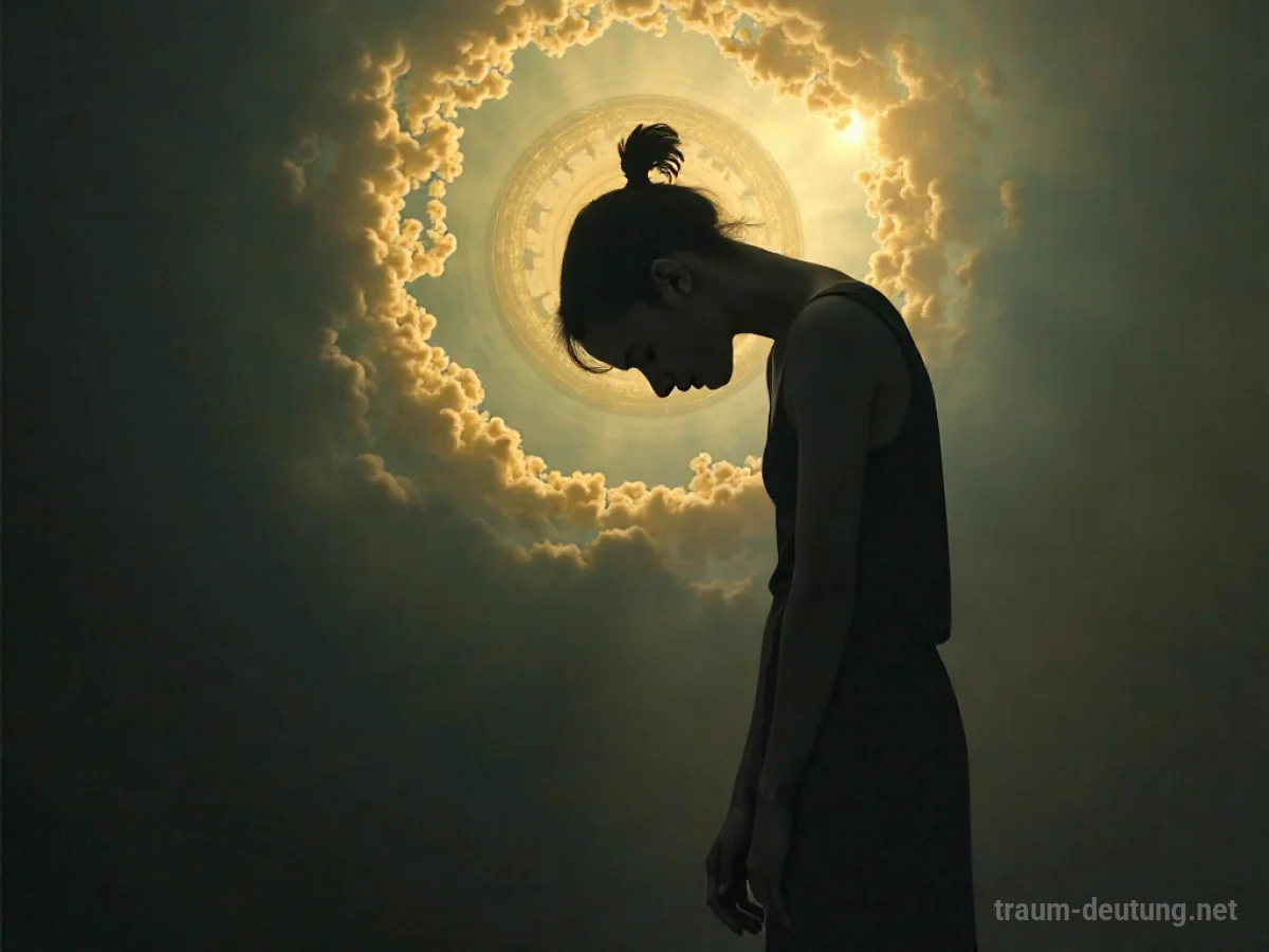 Silhouette einer Person, die im Traum Zähne erbricht.