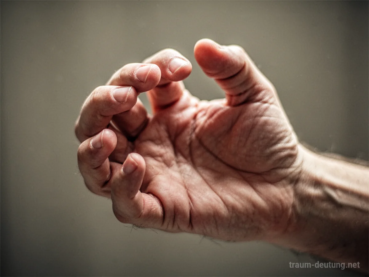 Eine Hand mit deformierten Fingern, die sich verdrehen.