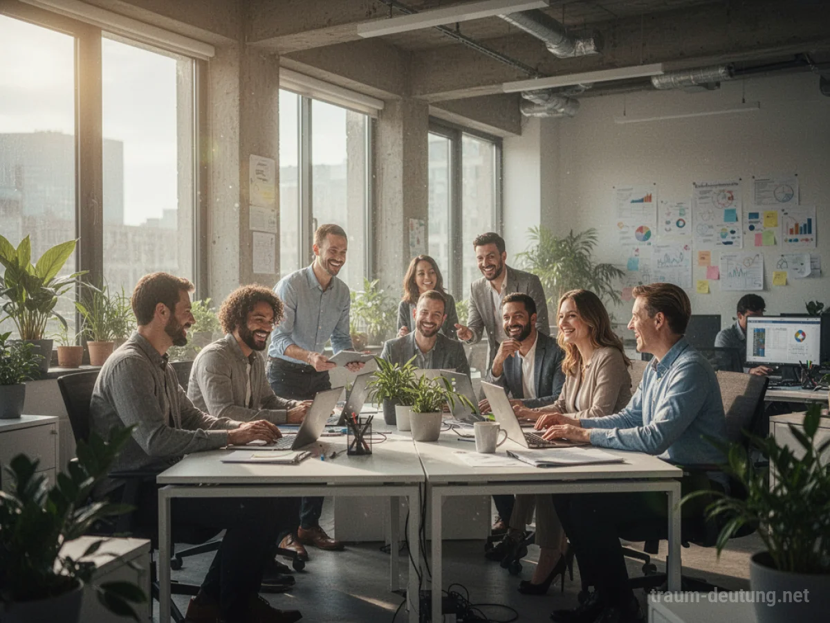 Büro einer erfolgreichen Firma mit arbeitenden Menschen.