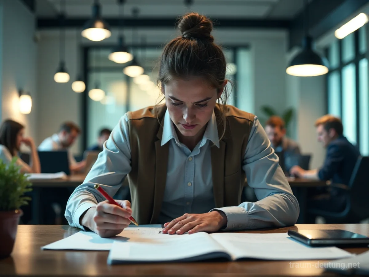 Person macht einen Fehler am Schreibtisch im Büro, wirkt gestresst.