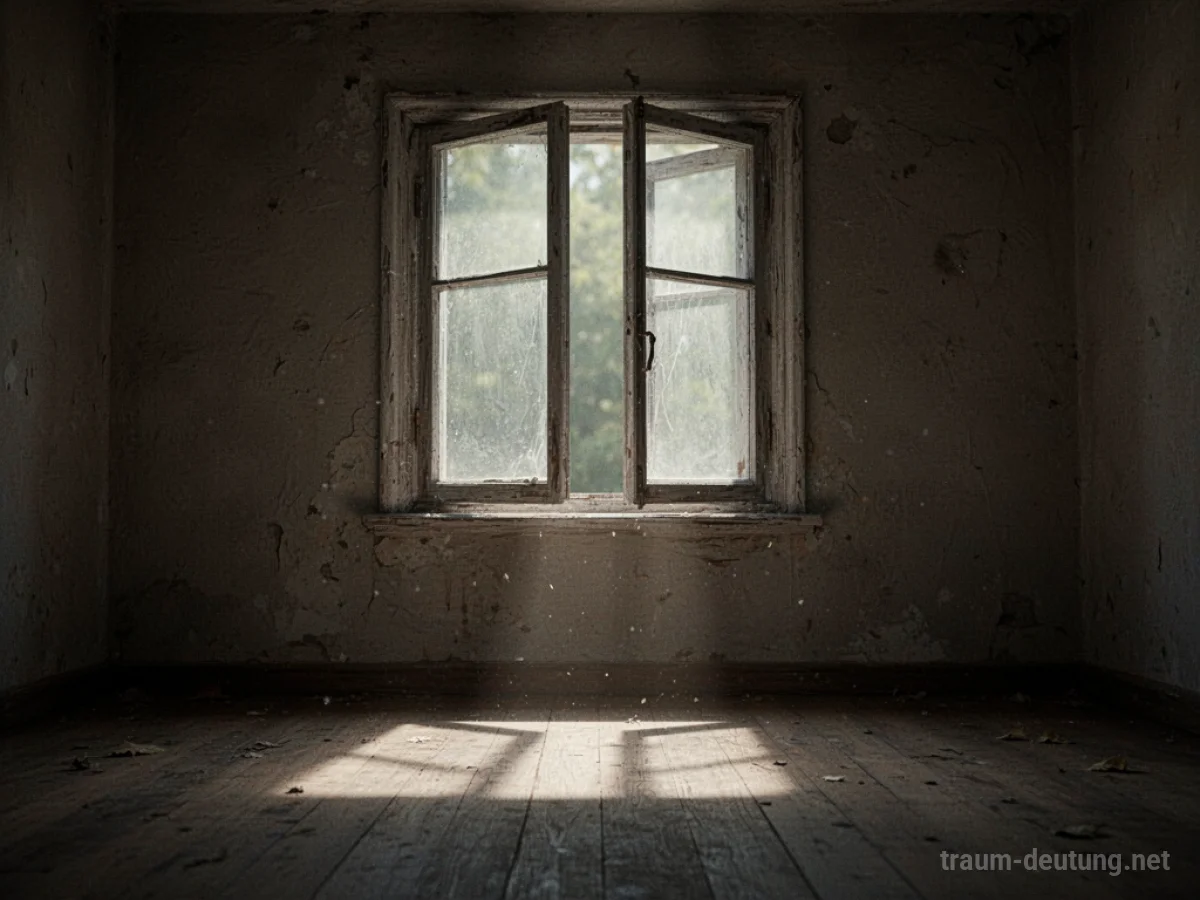 Ein zu kleines Fenster in einem spärlich beleuchteten Raum