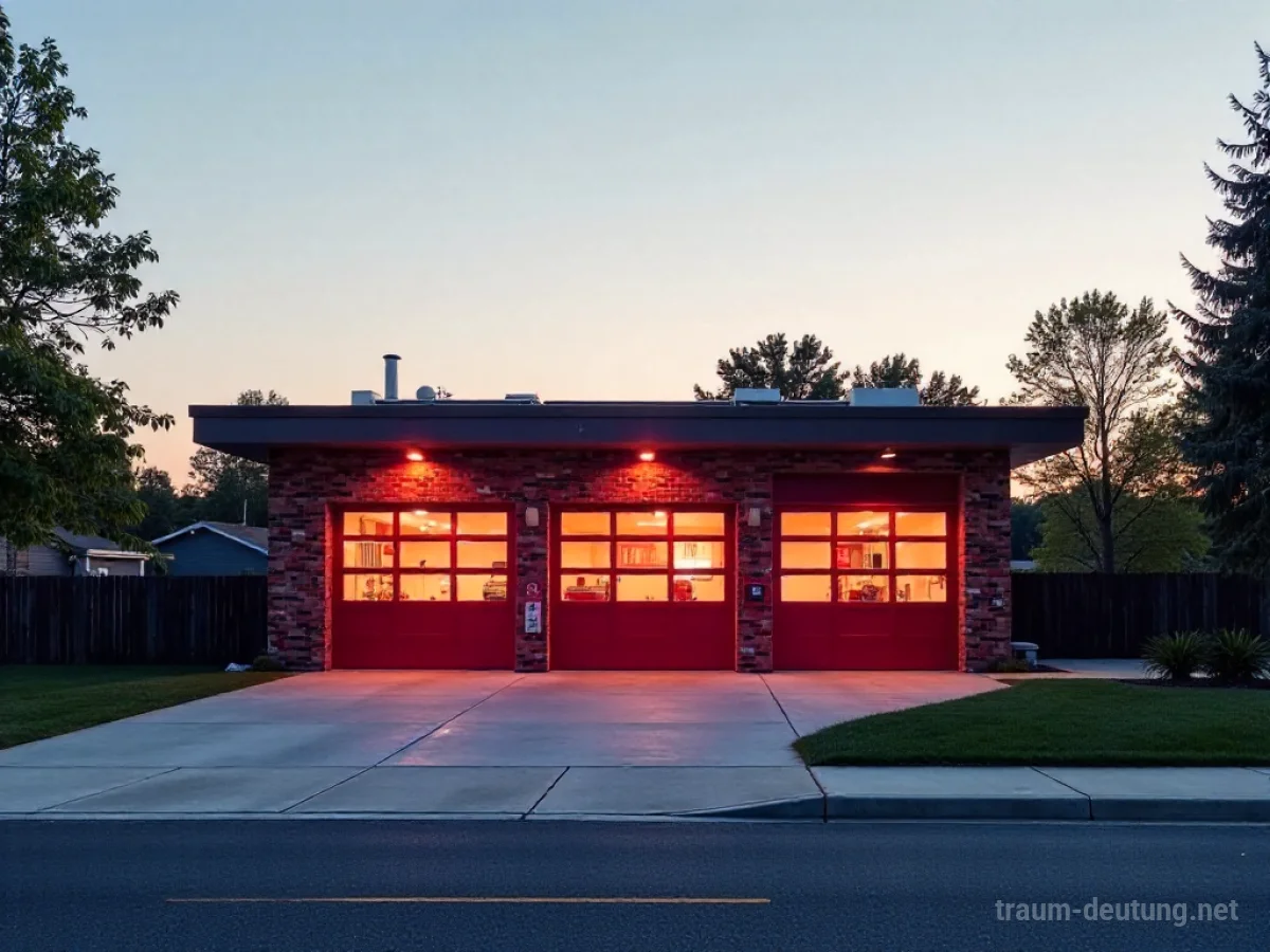 Gebäude einer Feuerwache bei Tageslicht
