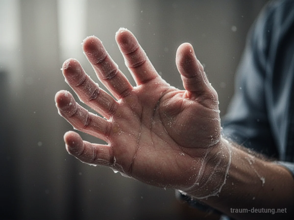 Hand mit starren Fingern im Traum
