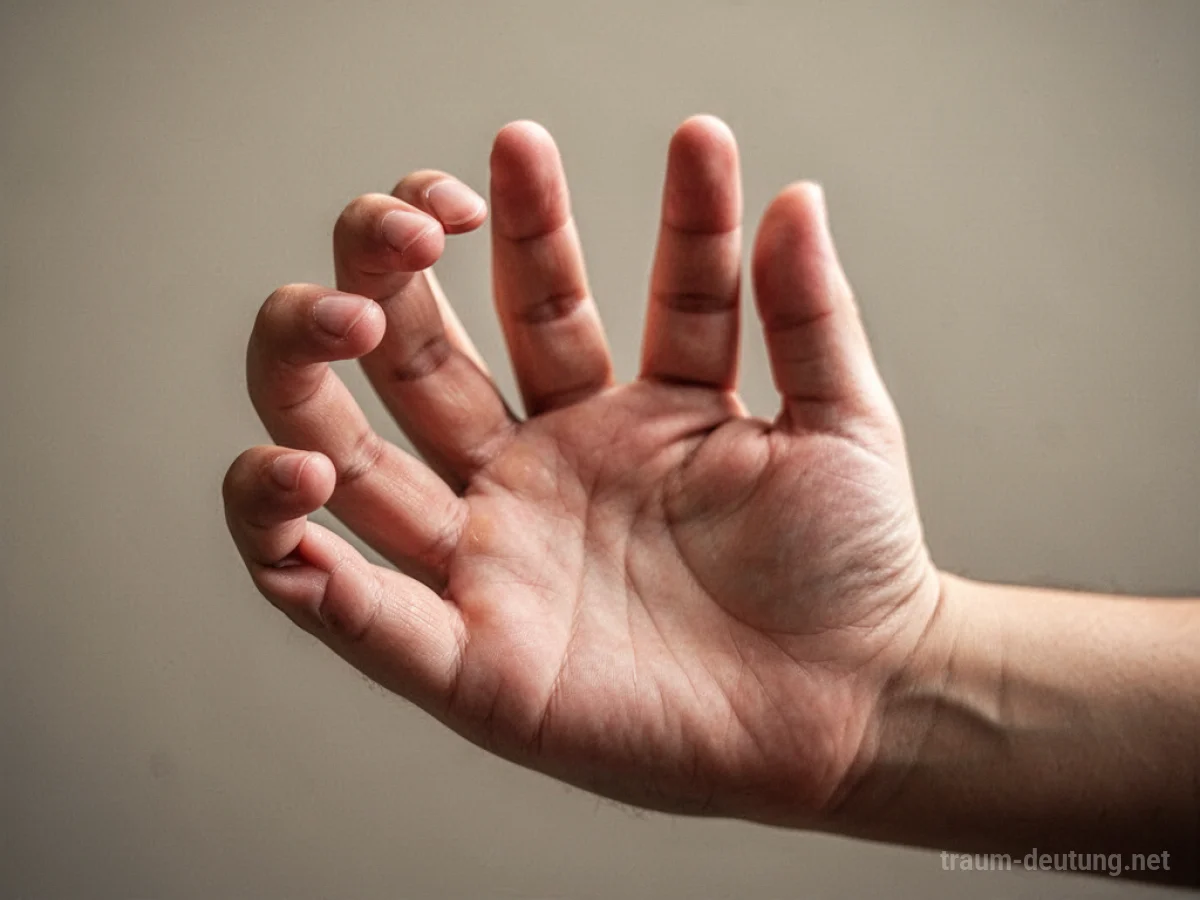 Hand zählt ihre Finger, Nahaufnahme
