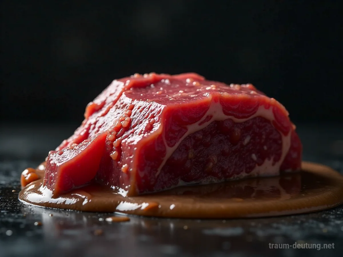 Rohes Fleisch, das langsam zu Matsch zerfällt