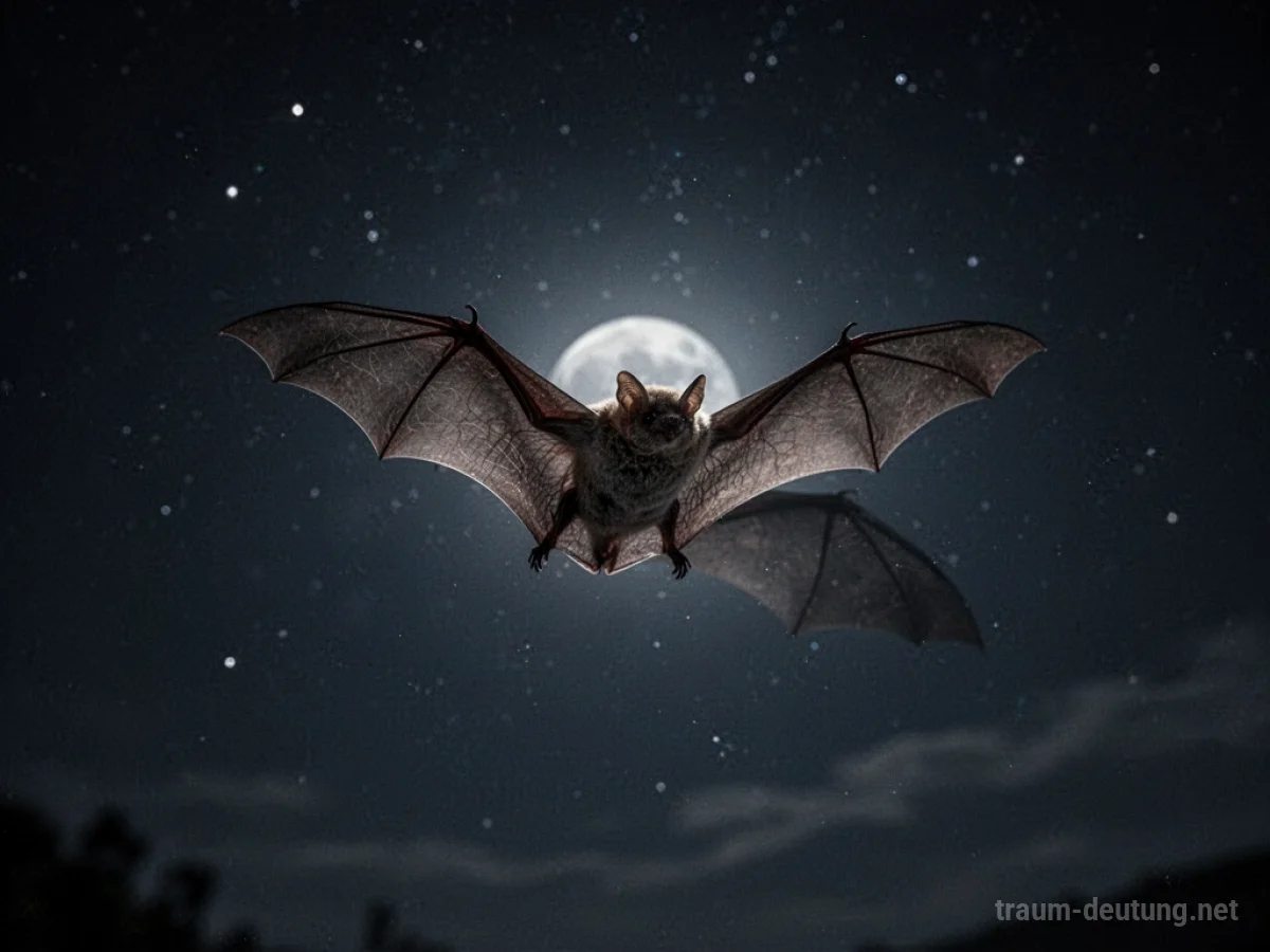 Fliegende Fledermaus im Sternenhimmel
