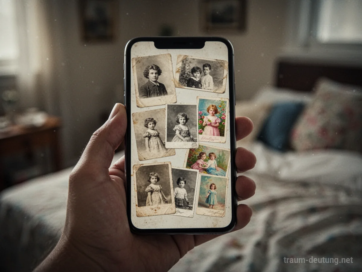 Handy mit alten Fotos darauf