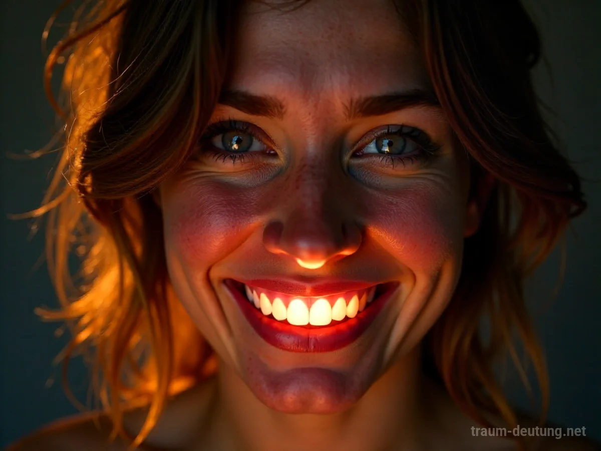 Ein Gesicht strahlt pure Freude aus, die Augen funkeln.