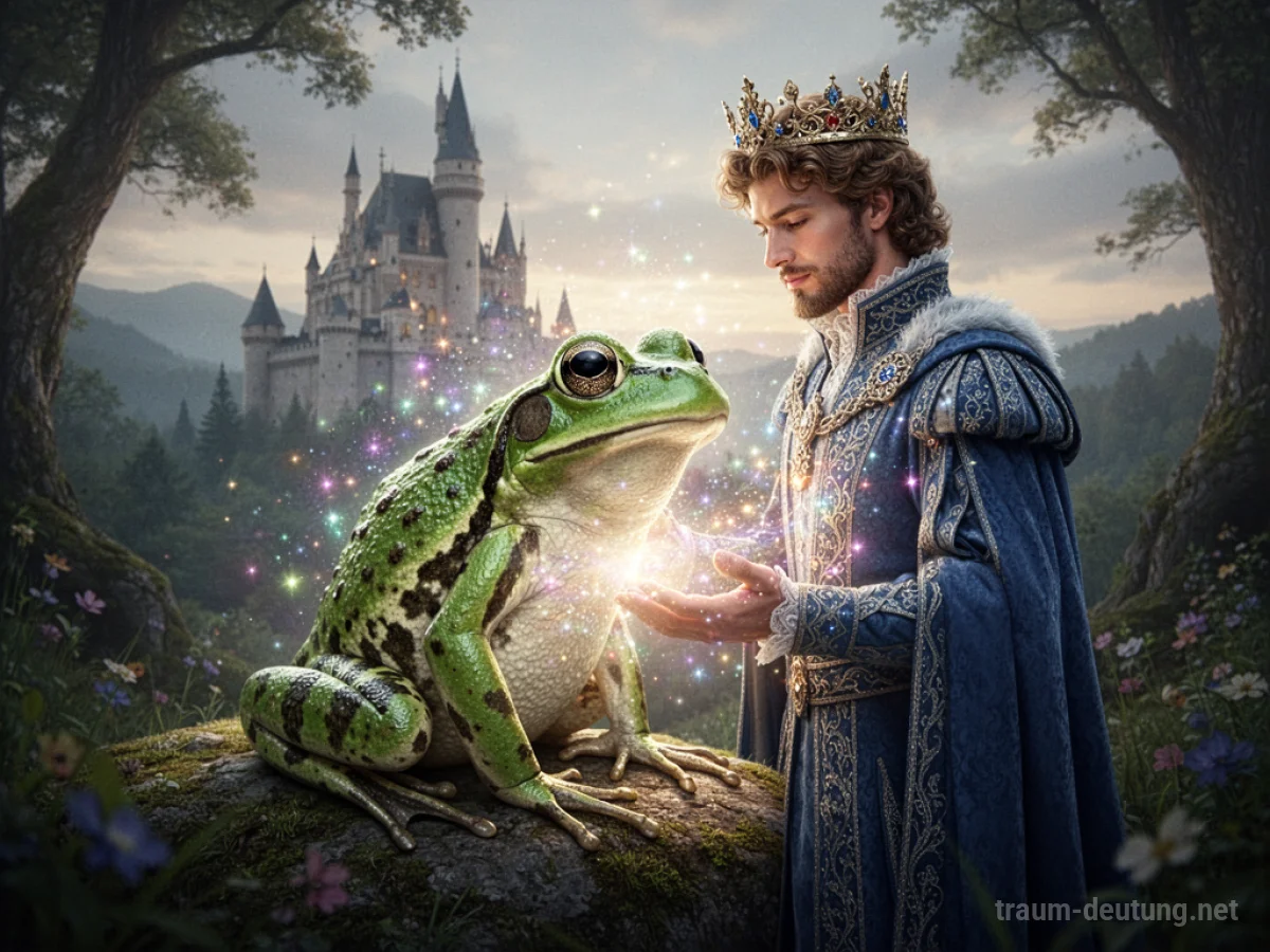 Verwandlung eines Frosches in einen Prinzen mit magischem Licht