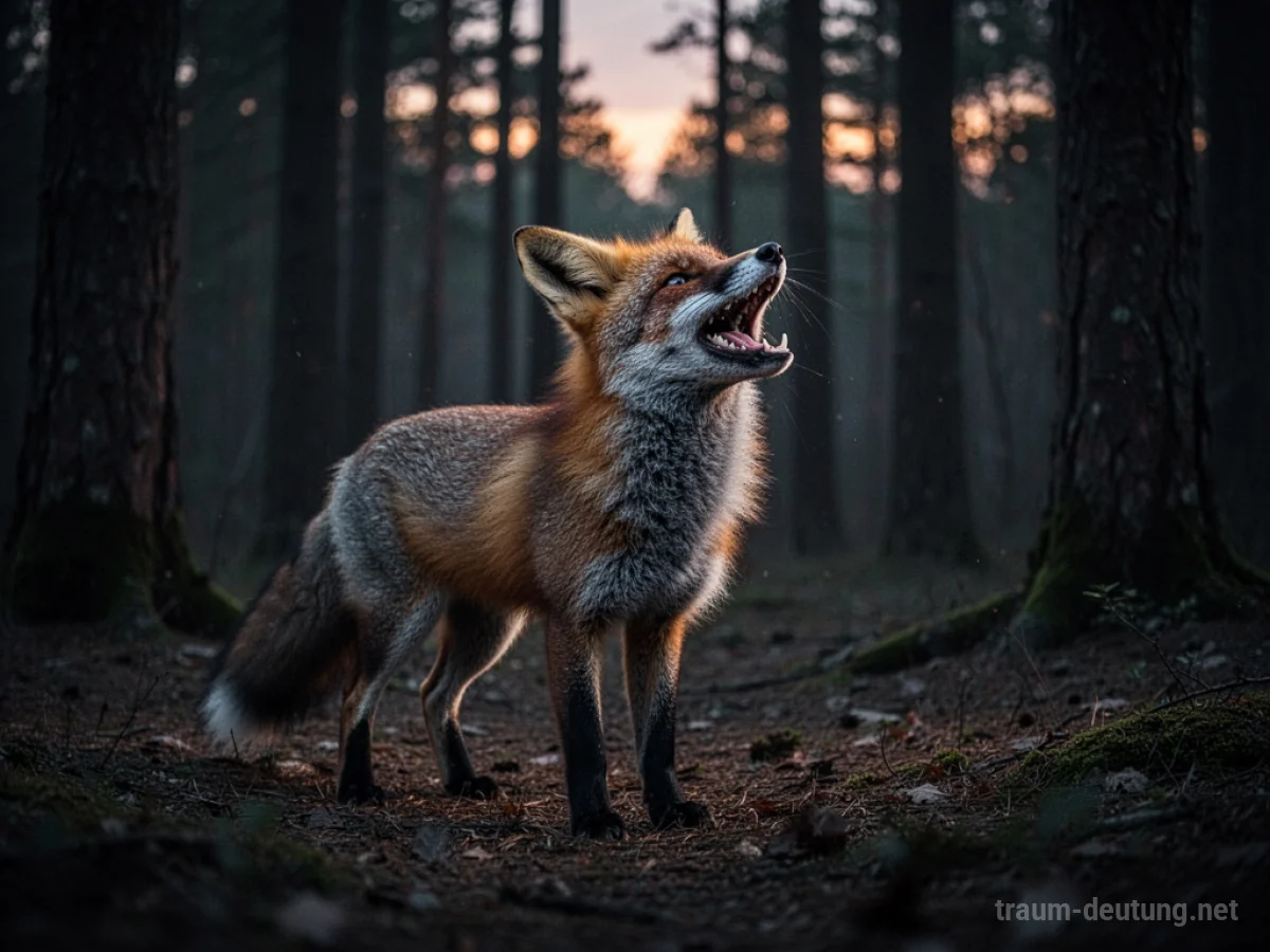 Fuchs im Dunkeln, der bellt