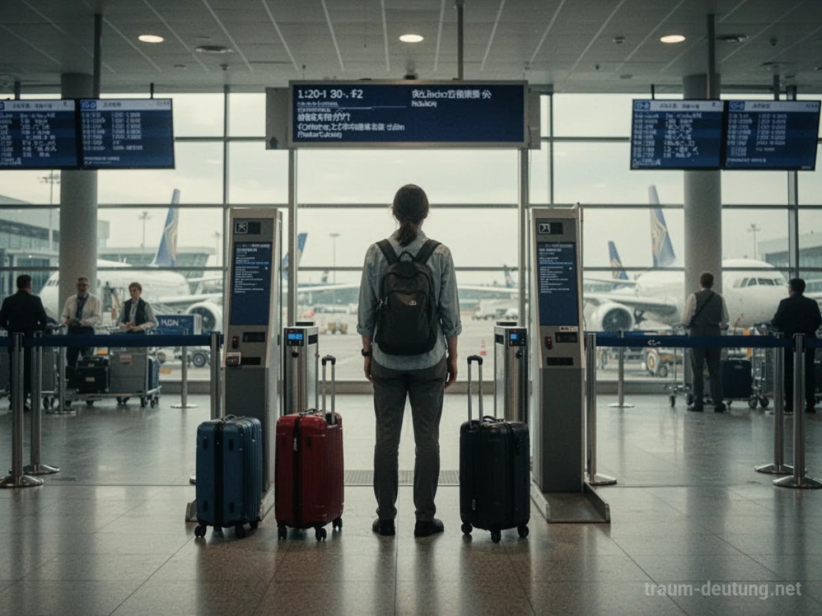 Person bei der Sicherheitskontrolle am Flughafen