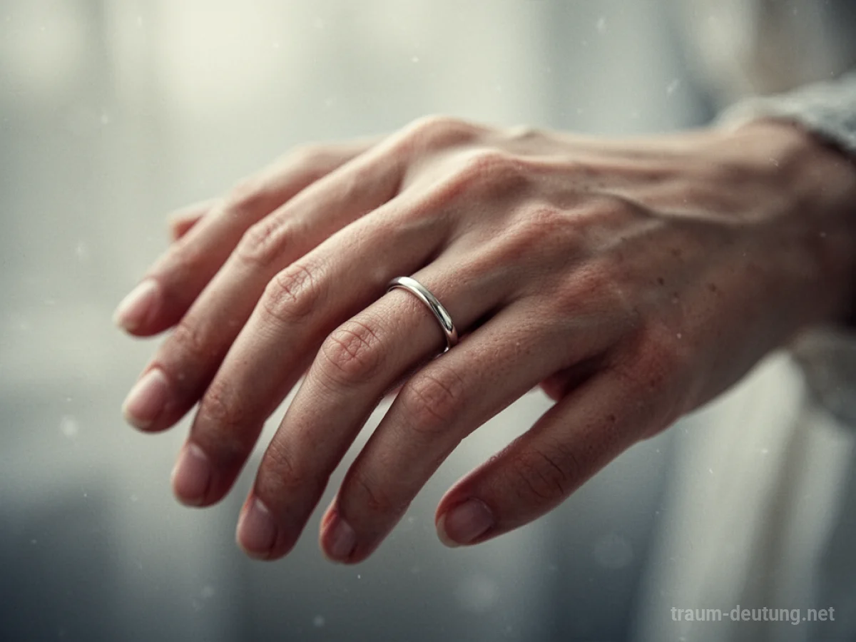 Hand mit einem Ring am Finger