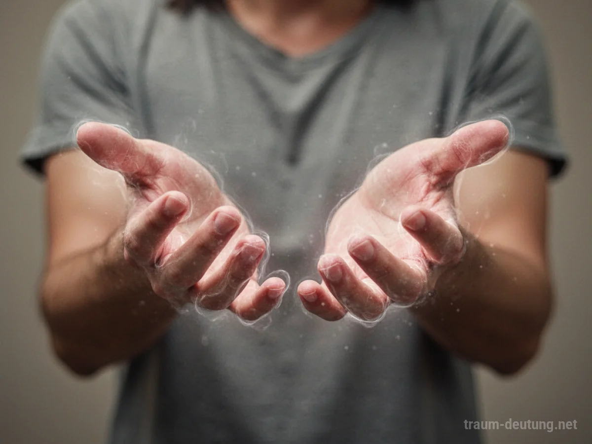 Hände, die ihre Finger nicht spüren können, mit symbolischer Darstellung von Taubheit.