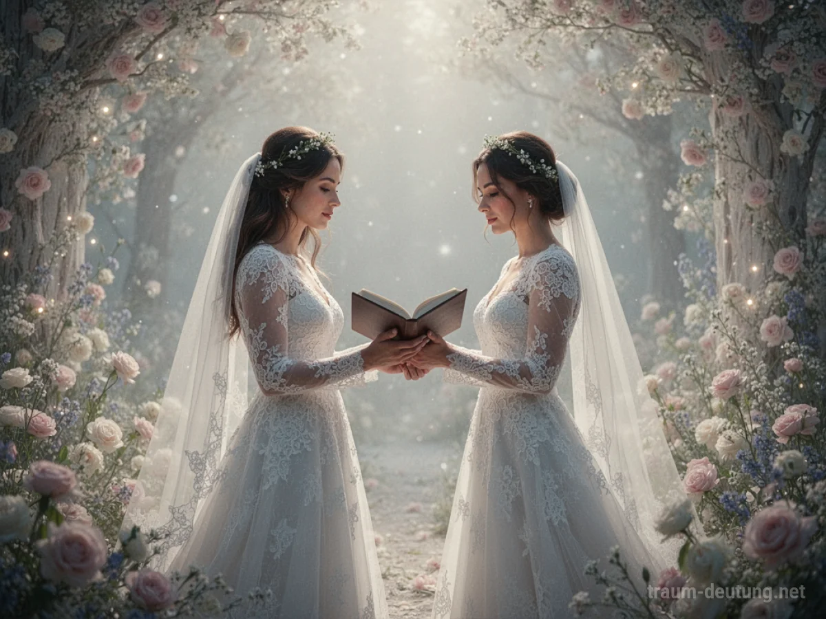 Traum von der eigenen Freundin, die heiratet, im symbolischen, verträumten Licht.