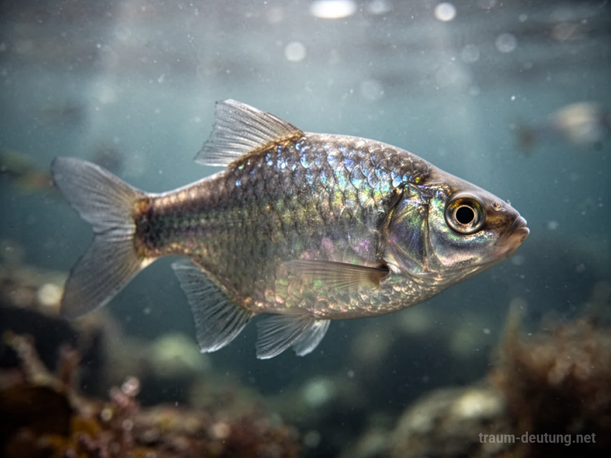 Fisch mit glänzenden Schuppen im klaren Wasser
