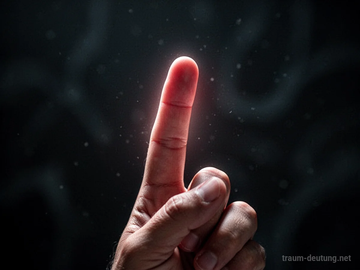 Symbolische Darstellung eines schmerzenden Fingers im Traum