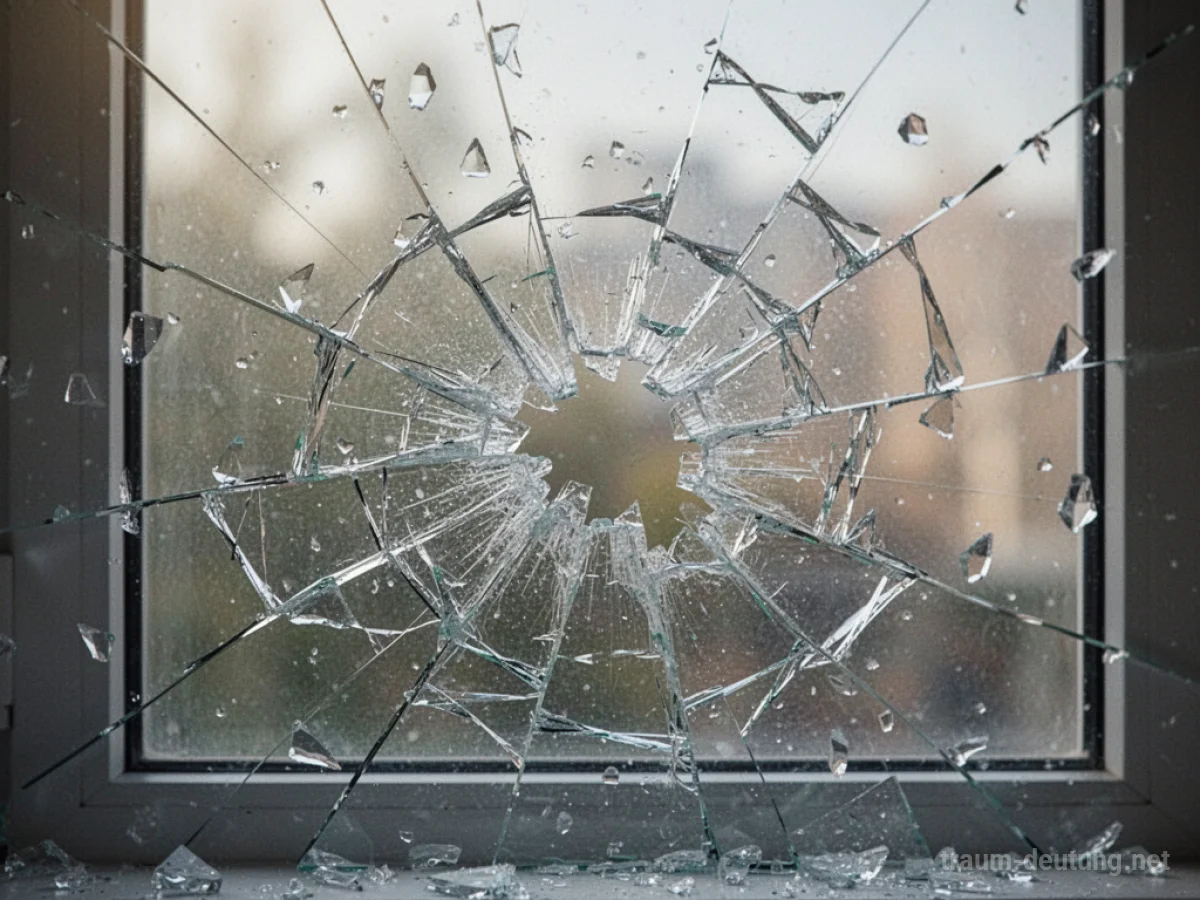 Zerbrechendes Fenster im Traum