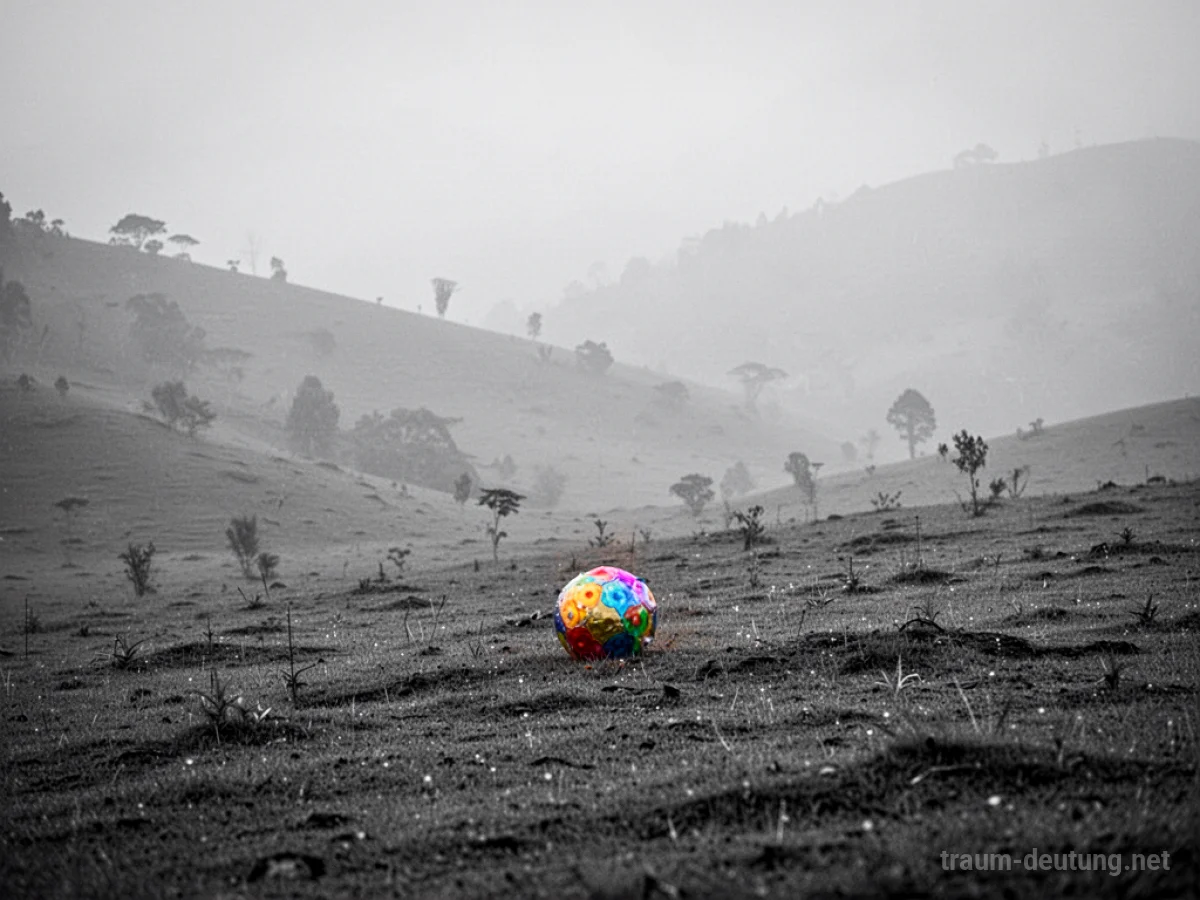 Eine Landschaft, die ihre Farben verliert und grau wird.