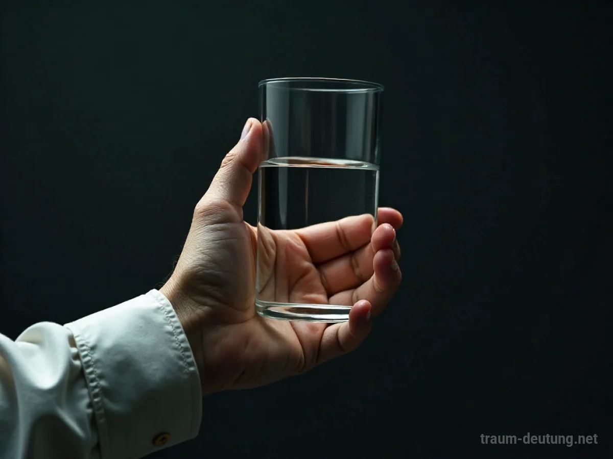 Eine Hand wird ein Glas Wasser verweigert.