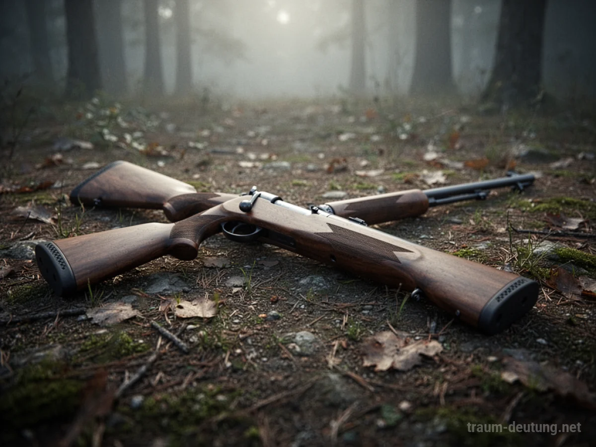 Gewehr ohne Munition liegt auf dem Boden, wirkt ungenutzt und machtlos.