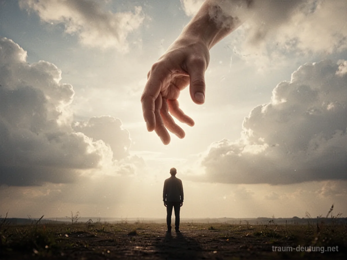 Gottes Hand berührt eine Person im Traum