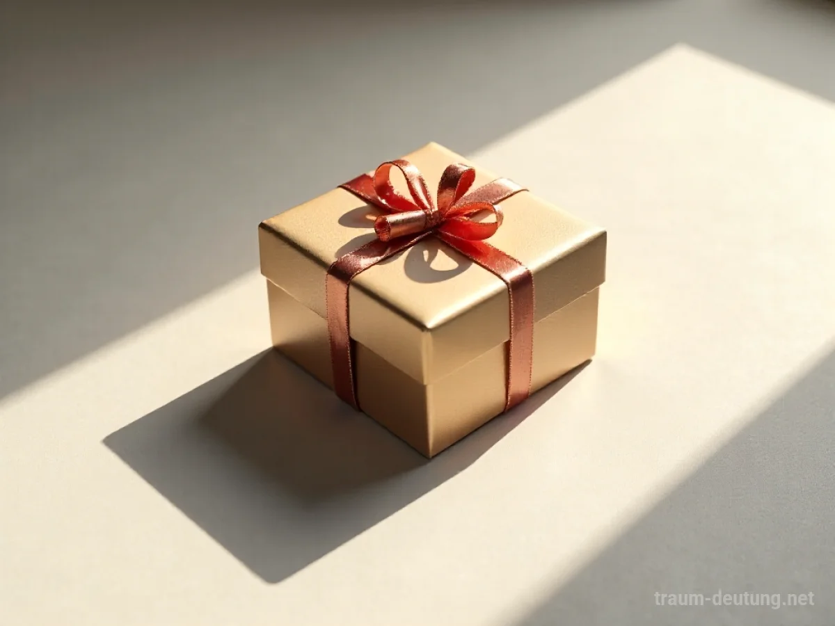 Leere Geschenkbox auf einem Tisch