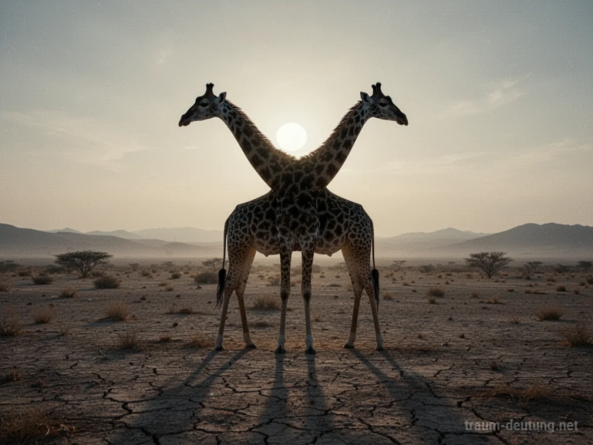 Eine tote Giraffe in einer ausgedörrten Landschaft.