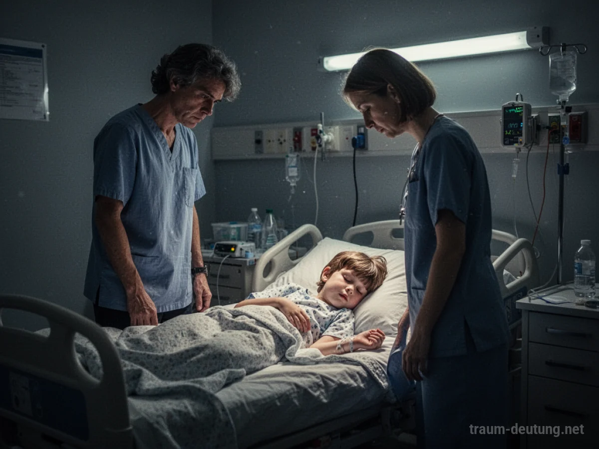 Eigenes Kind im Krankenhausbett, Elternteil wacht darüber
