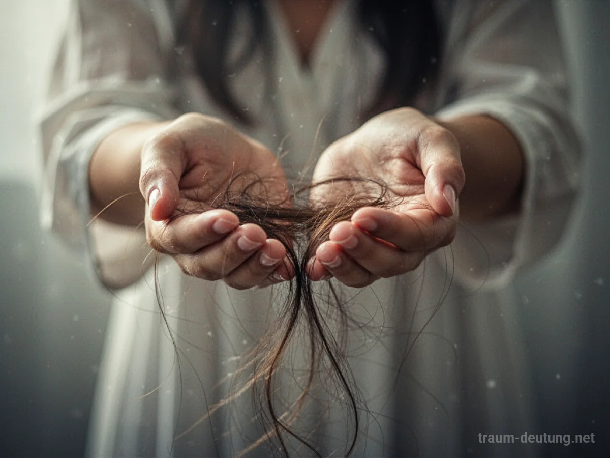 Haare fallen aus einer Hand