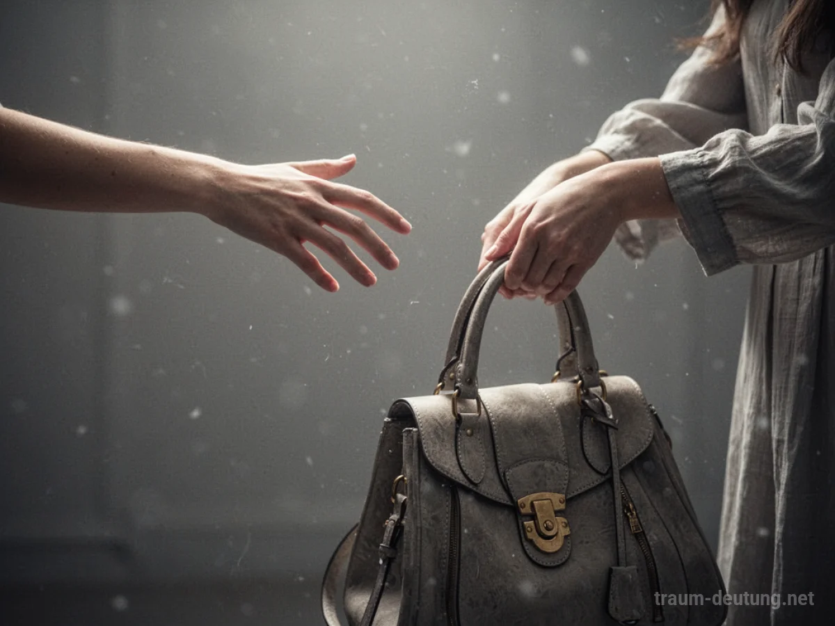 Handtasche wird in einem hellen Raum gesucht und gefunden.