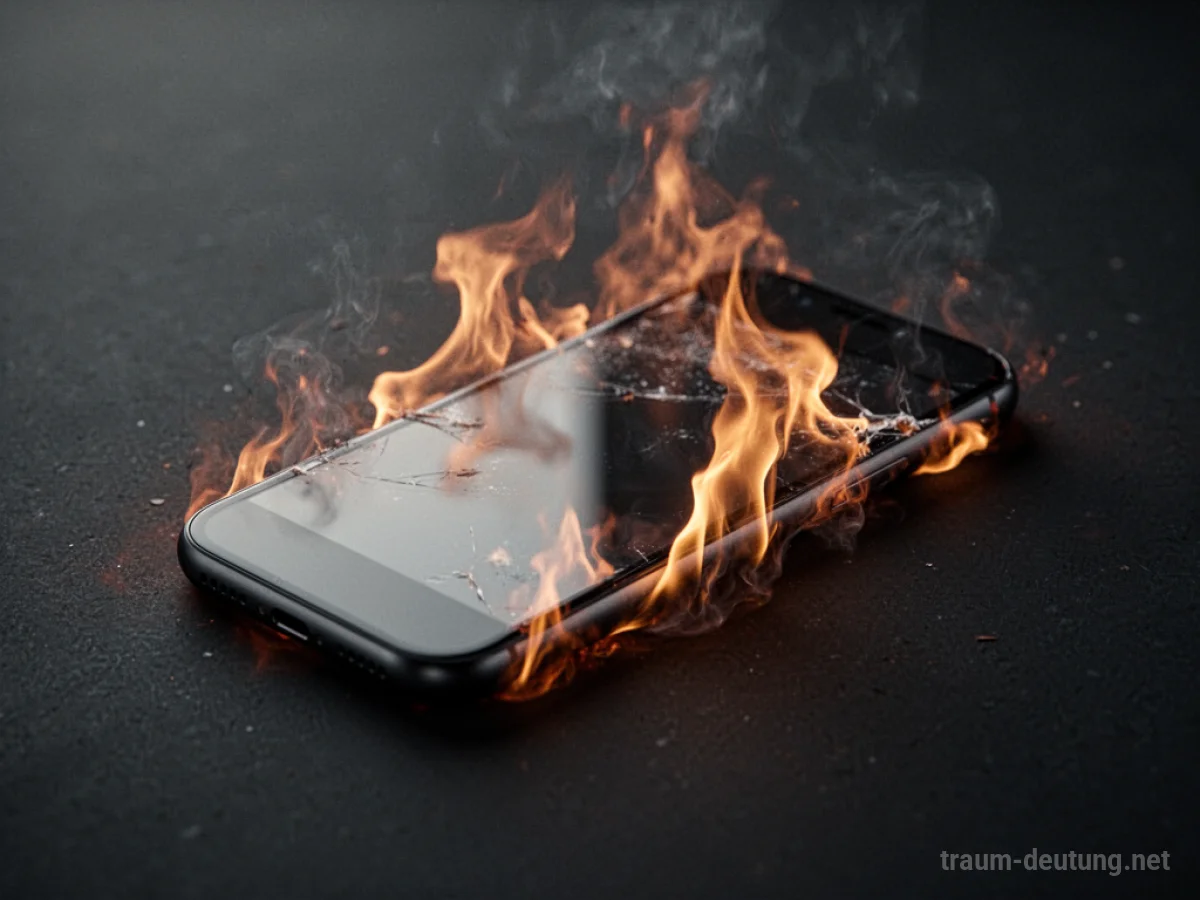 Ein brennendes Handy im Traum